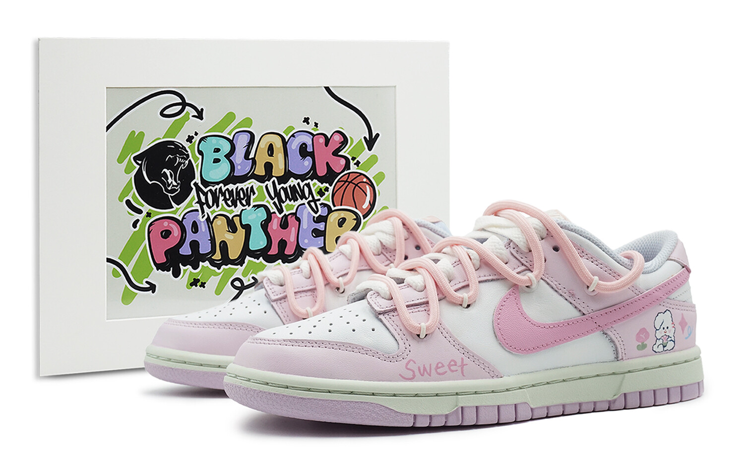 

Кроссовки Nike Dunk Skateboard Shoes Women's Low-Top Pink/White, Розовый, Кроссовки Nike Dunk Skateboard Shoes Women's Low-Top Pink/White