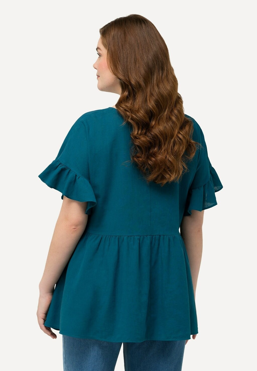 

Туника SHORT SLEEVE PEPLUM Ulla Popken, бирюзовый