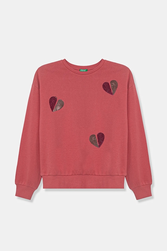 

Детская хлопковая толстовка United Colors Of Benetton, розовый