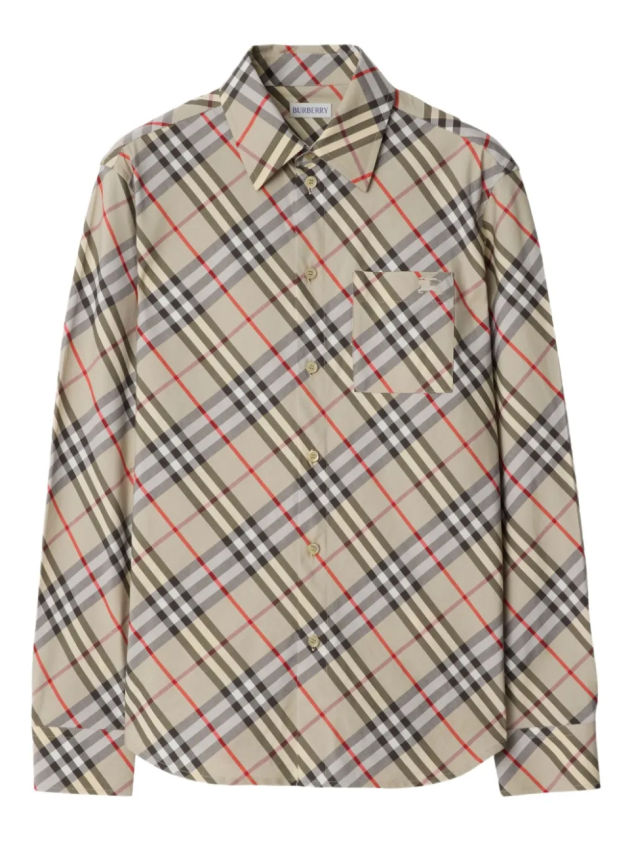 

Рубашка в клетку Burberry, нейтральный