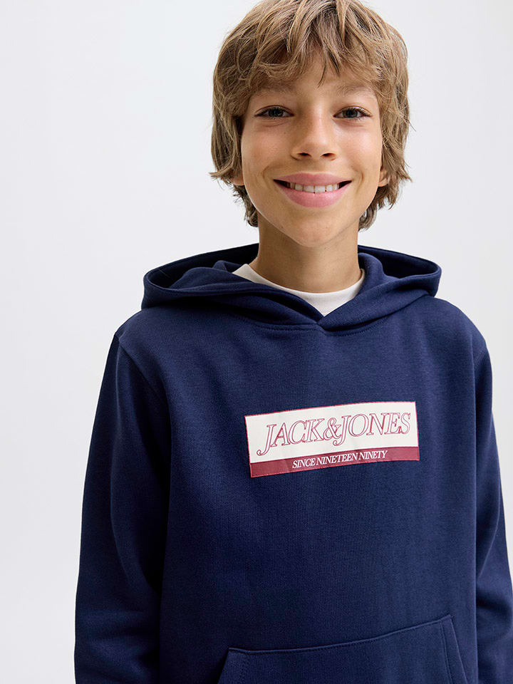 JACK & JONES Junior Худи "Inwood" темно-синего цвета — фото 4