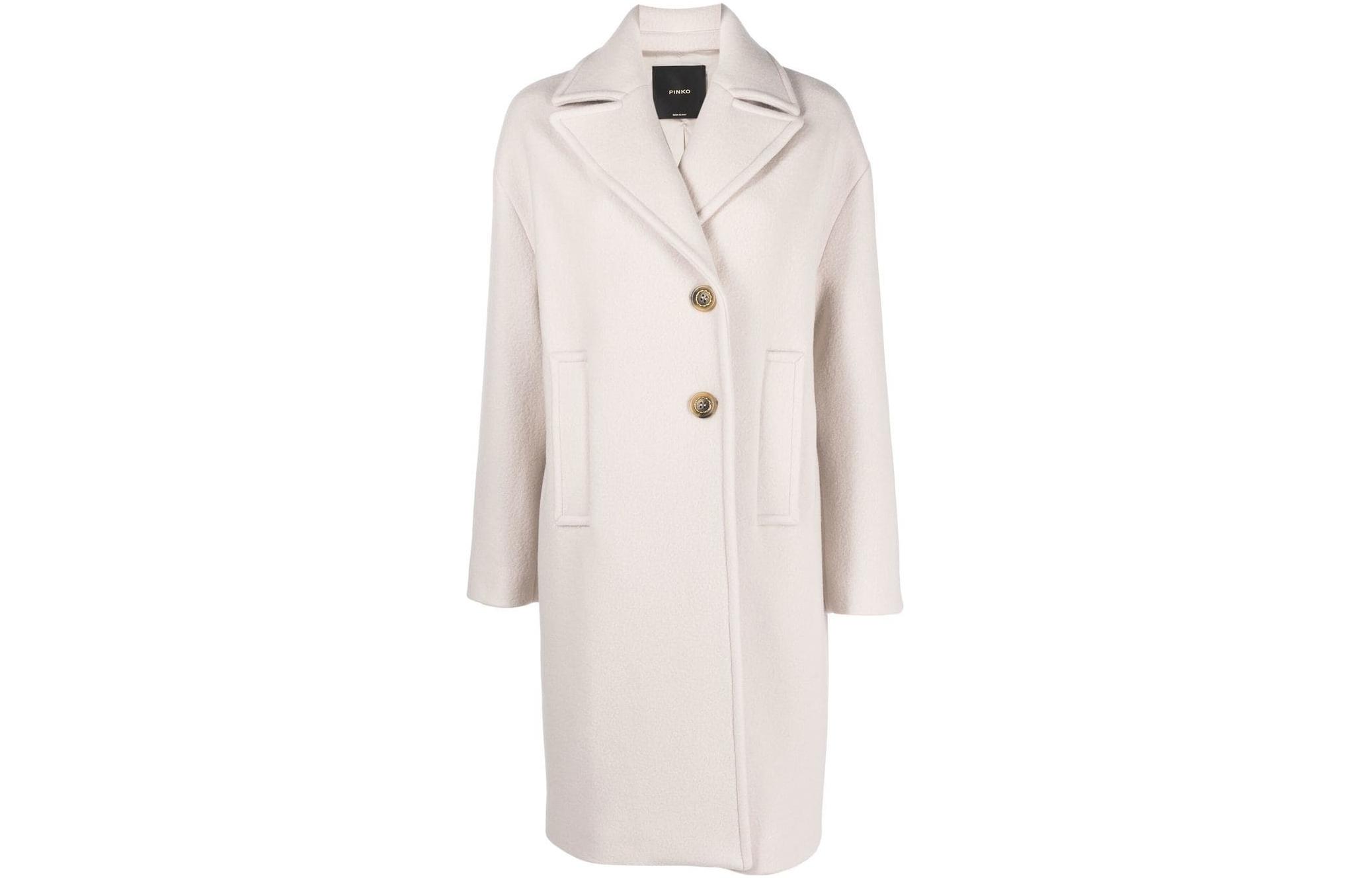 

PINKO Пальто с лацканами пиджачного кроя, Ecru