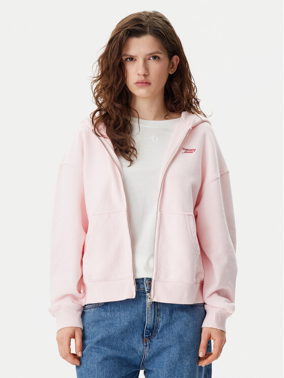 

Толстовка свободного кроя Script Logo DW0DW20303 Tommy Jeans, розовый