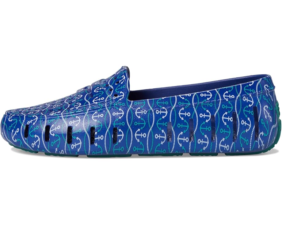Лоферы Floafers Posh Driver Print, цвет Blue Nautical Anchor/Teal — фото 4