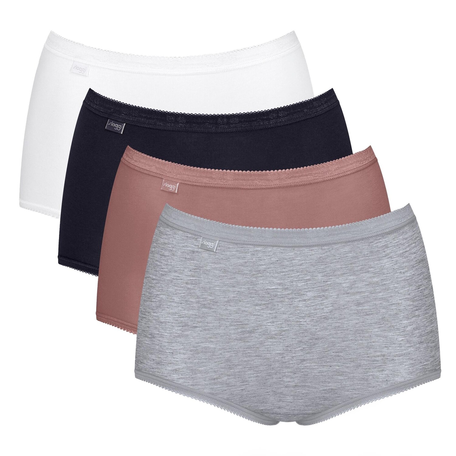 

Трусы Sloggi 4er Pack, цвет Weiß/Schwarz/Braun/Grau
