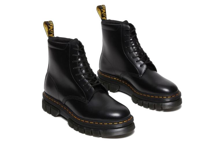 Мужские ботинки челси Dr. Martens Rikard из гладкой кожи на платформе, черный — фото 3