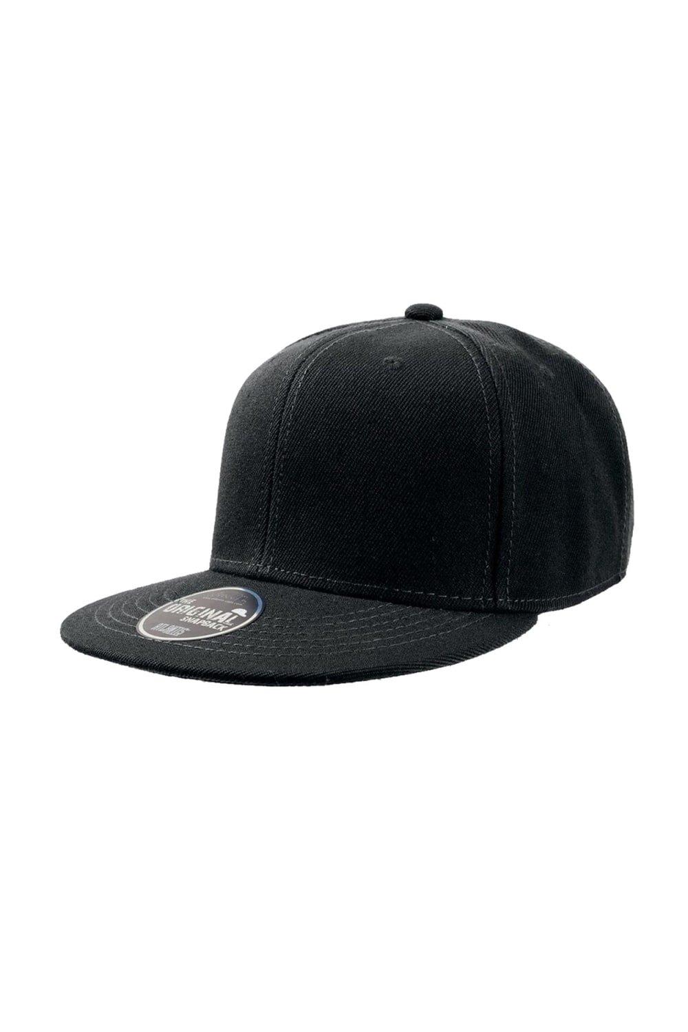 

Кепка с плоским козырьком Snap Back, 6 панелей (2 шт. в упаковке) Atlantis, черный