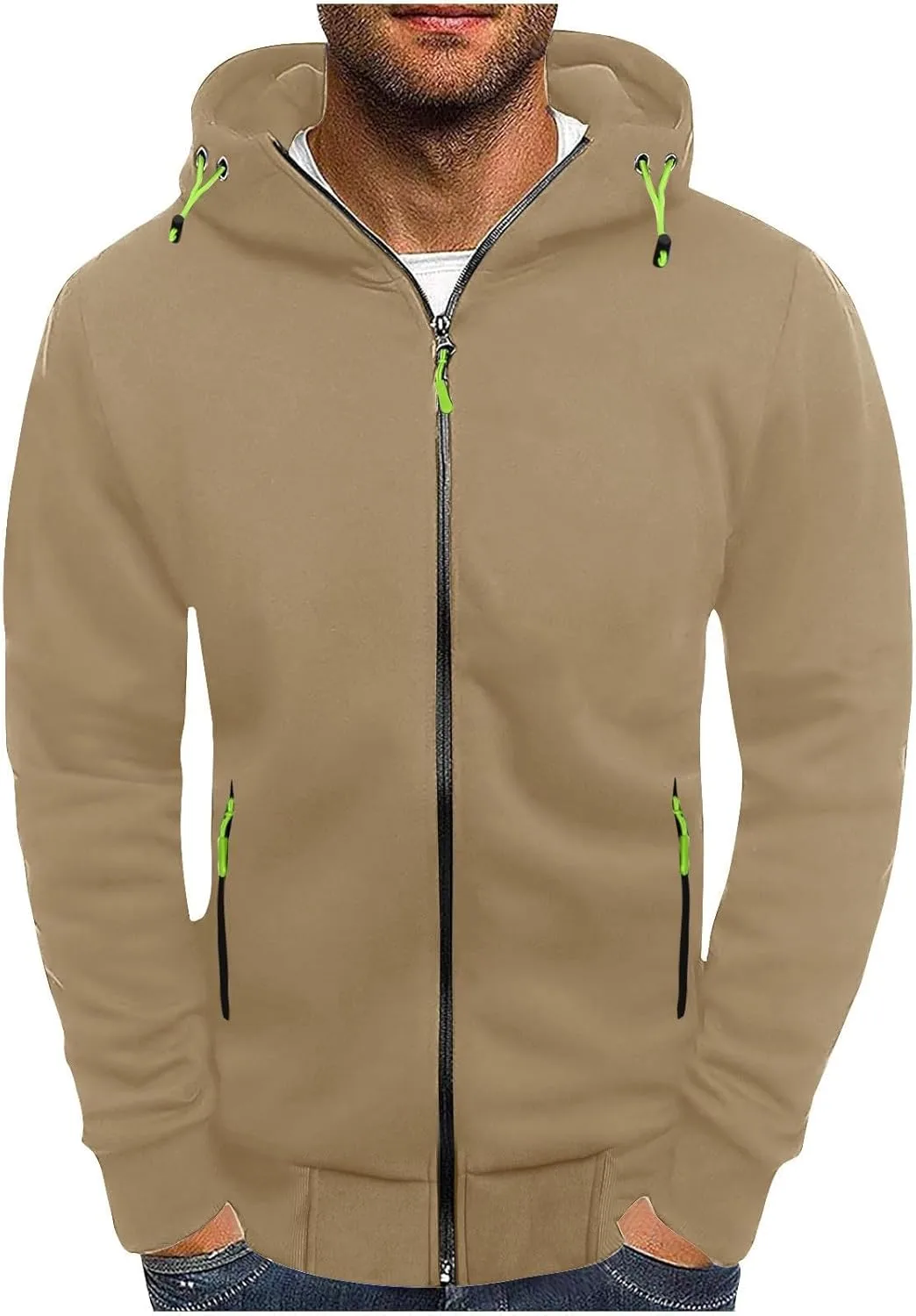 

Мужской легкий худи с молнией