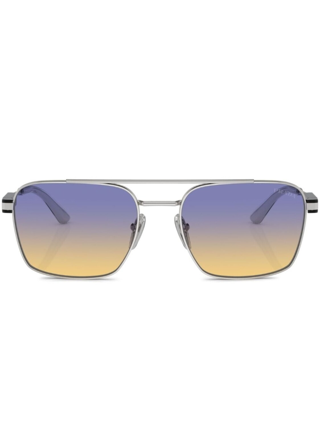 

Солнцезащитные очки в квадратной оправе Prada Eyewear, серебристый