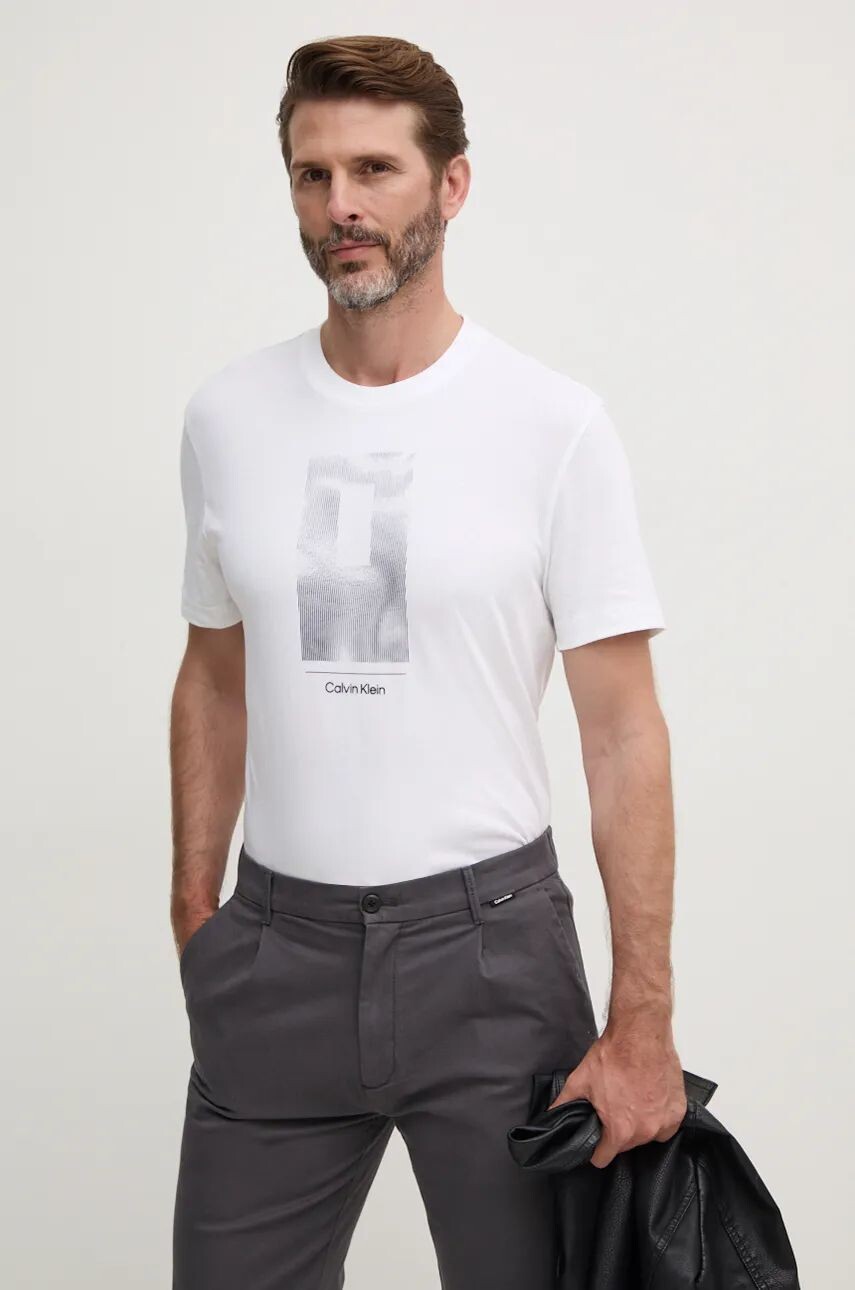 

Хлопковая футболка Calvin Klein, белый