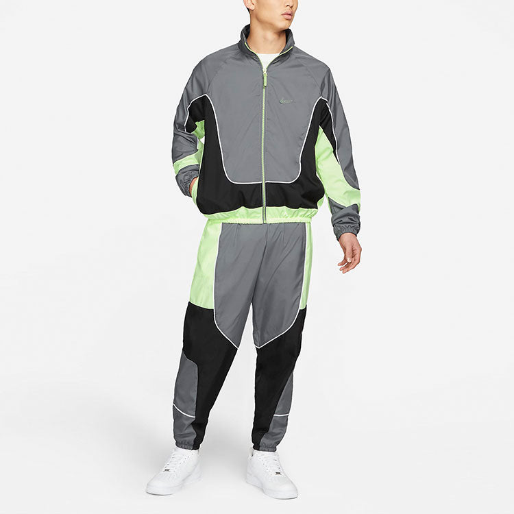 Куртка Nike Throwback Colorblock Woven Sports Basketball Stand Collar Jacket CV1932-084 — фото 3