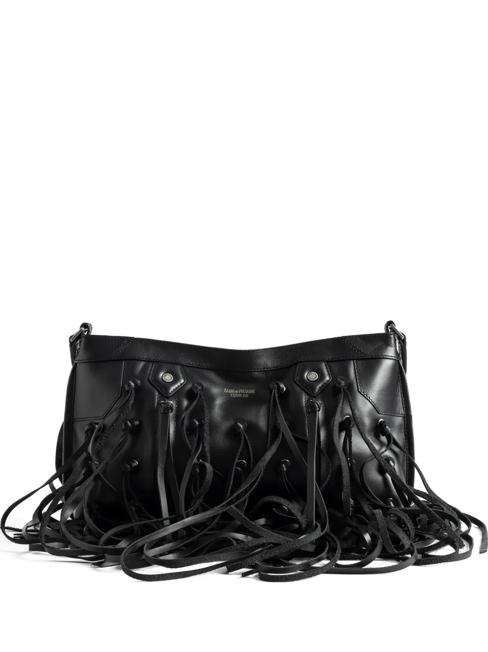 

Сумка-клатч с кожаной бахромой Zadig&Voltaire, черный