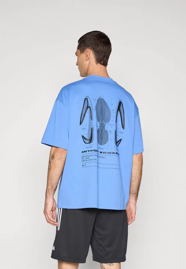 Футболка с принтом энтони эдвардса Adidas Performance, Blue Fusion