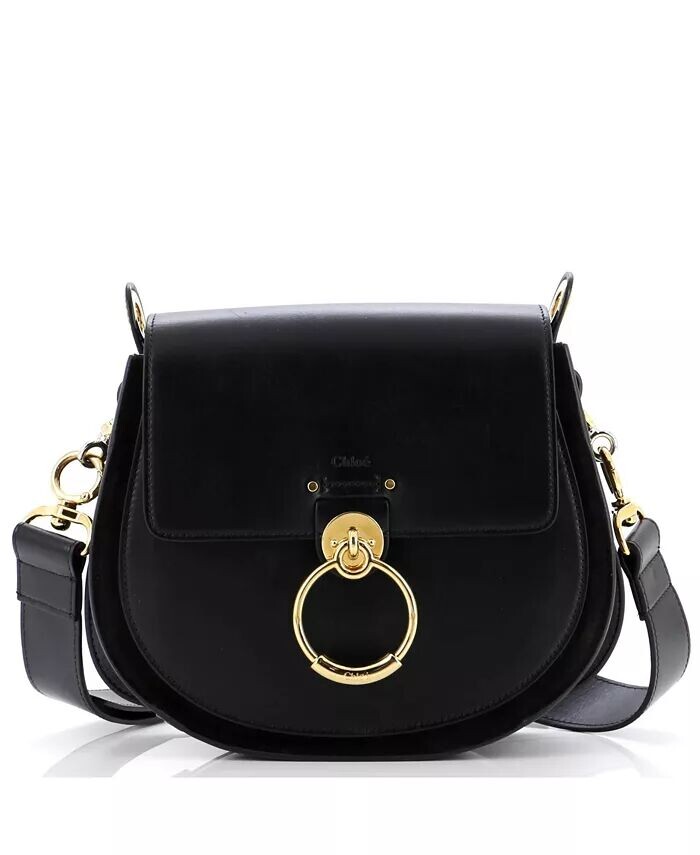 

Большая сумка Tess из кожи Pre-Owned Chloe, черный
