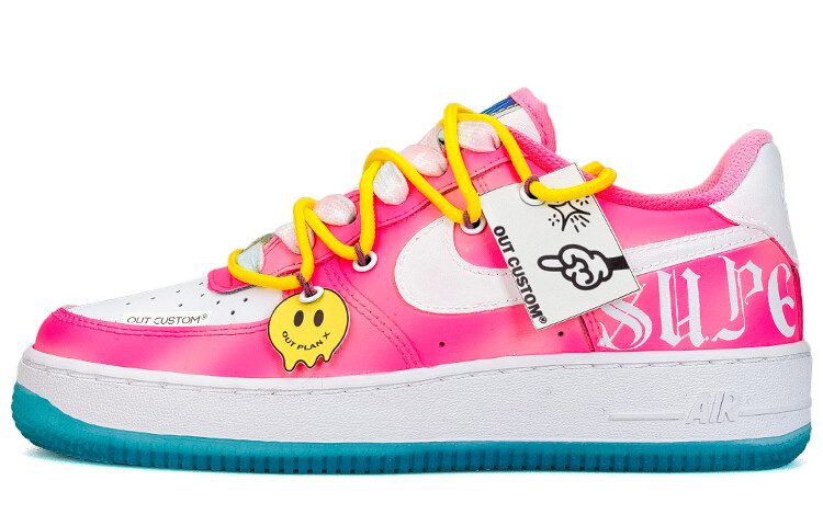 

Кроссовки Nike Air Force 1 Skateboarding Shoes Women's Low-top Pink/white/blue/yellow, белый