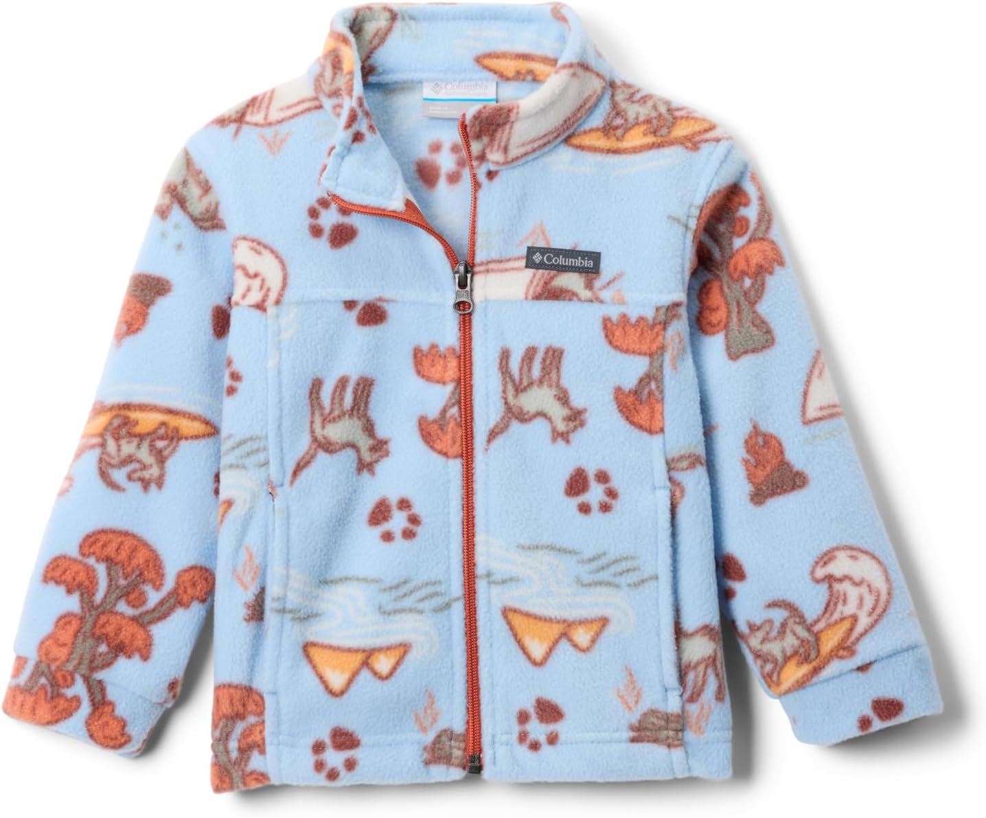

Columbia Youth Boys Zing III Fleece, Ripple Blue Trail Tails