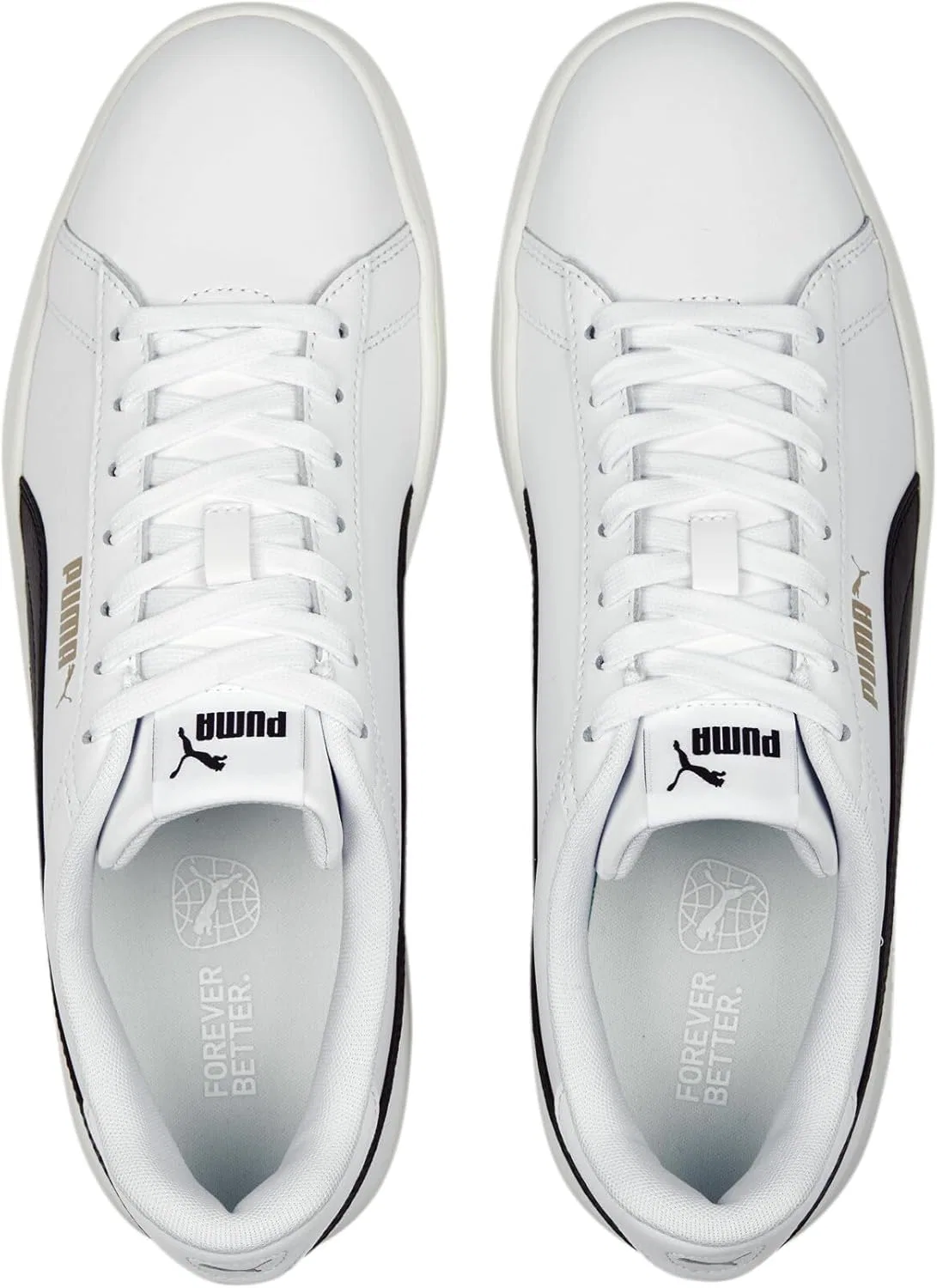 Мужские кроссовки Puma Smash 3.0, Puma Weiß Puma Schwarz Puma Gold Mattiertes Elfenbein — фото 4
