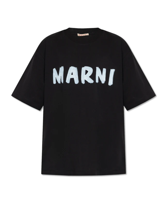 

Футболка с принтом логотипа Marni, черный