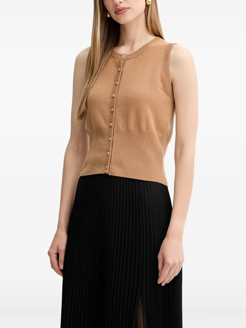 

Шерстяной свитер на пуговицах Fracomina, нейтральный