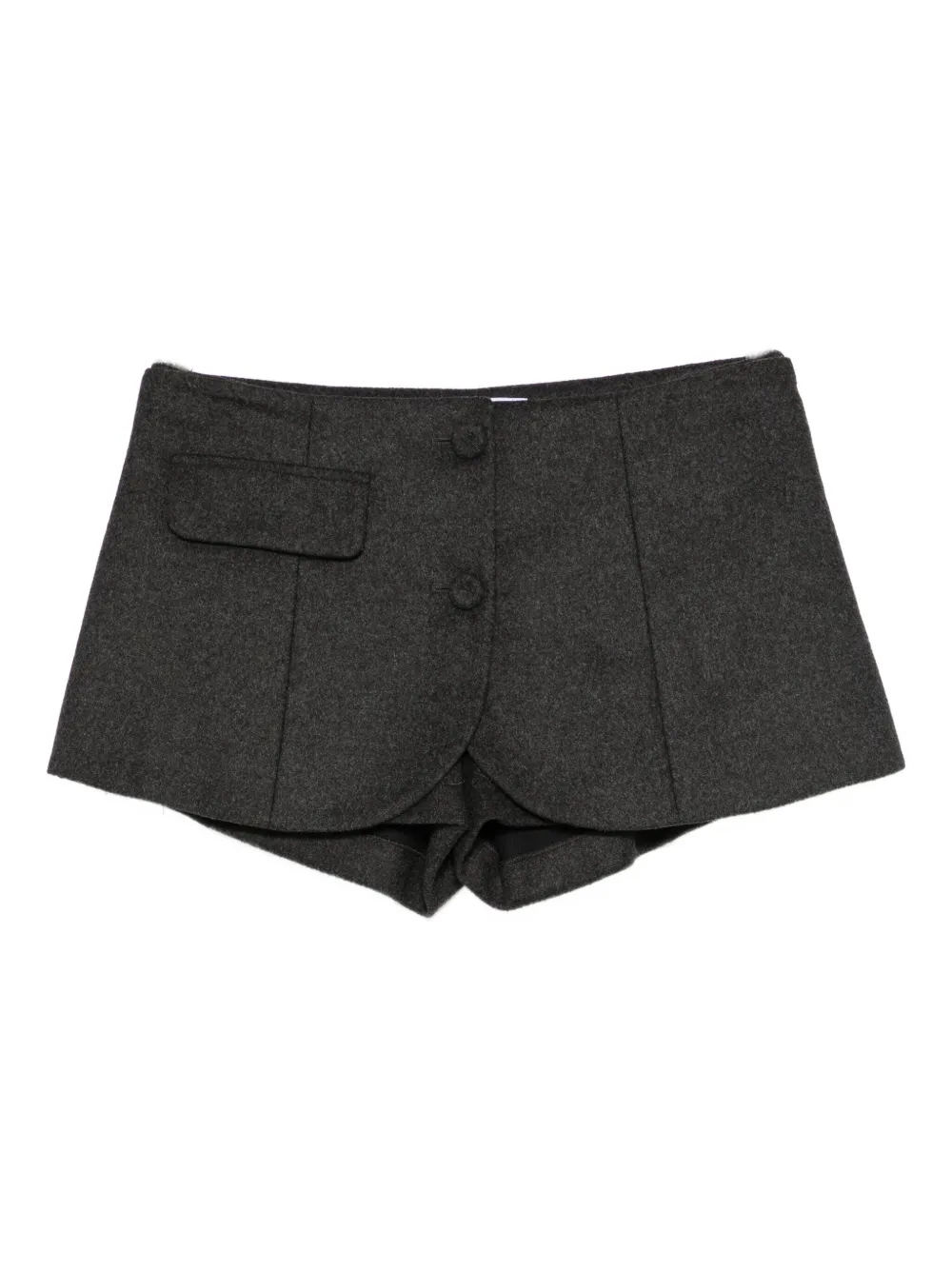 

Брюки-шорты прямого кроя с эффектом меланжа Vivetta, черный