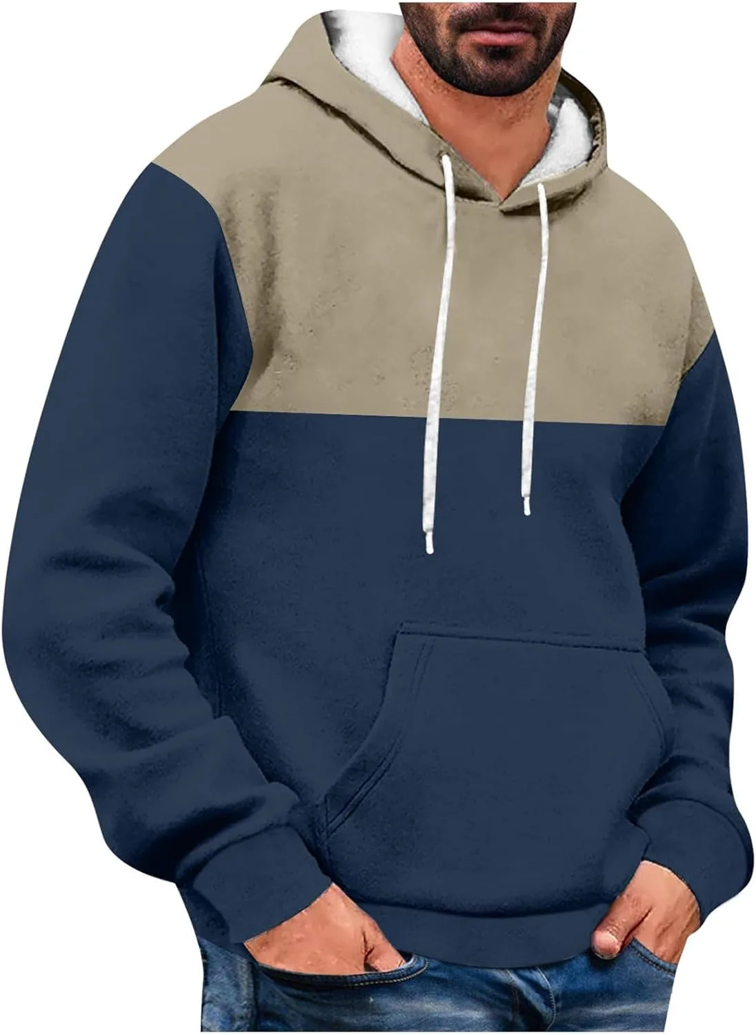 

Мужской худи Color Block с капюшоном и карманом