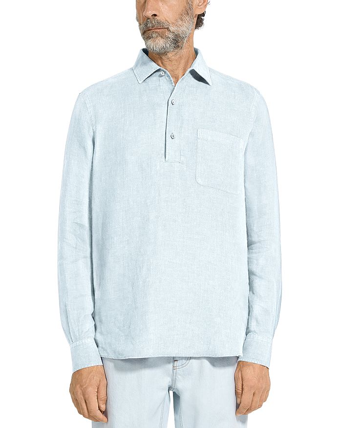 

Oasi Рубашка из льна Regular Fit ZEGNA, синий