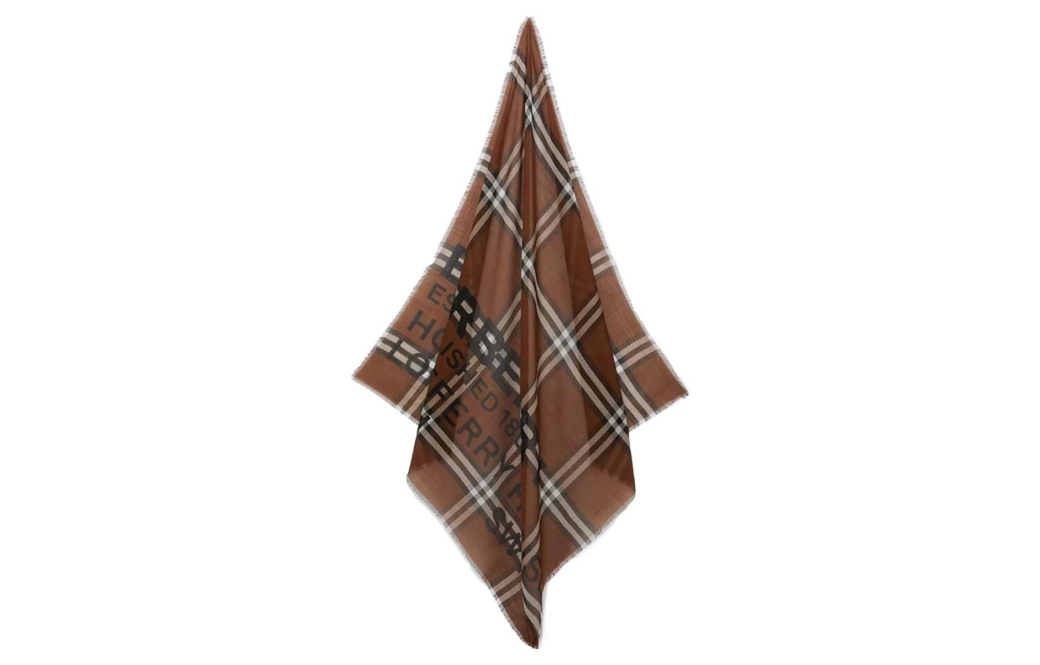 Вязаный шарф унисекс Burberry Horseferry, Dark Birch Brown — фото 2