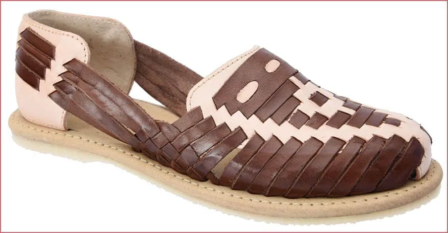 

Huarache artesanal из кожи, ручные кожаные сандалии, женские сандалии мексиканского стиля Pachucho Chaparral, коричневый