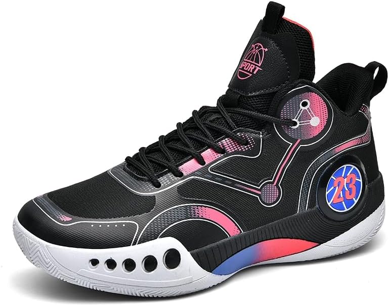 

Мужские кроссовки с круглым носком, дышащей сеткой, для повседневной носки и спорта, с нескользящей, легкой подошвой, шнуровкой, подходят для ежедневной ходьбы, бега и игры в теннис Igzbibg, черный