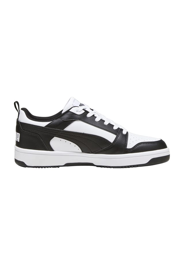 Кроссовки "rebound low" с цветными блоками из кожи Puma, белый — фото 3
