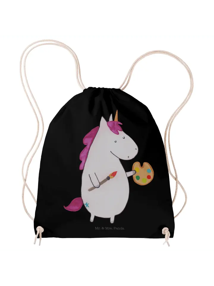

Спортивная сумка Mr & Mrs Panda Sportbeutel Einhorn Künstler ohne Spruch, черный