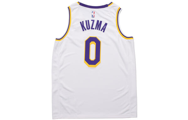 Футболка nba casual sports ретро баскетбольная майка жилет sw fan edition 2020 сезон los angeles lakers kuzma 0 Nike, белый — фото 2
