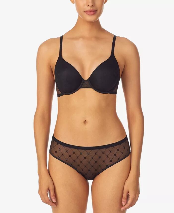 

Бюстгальтер полного покрытия из сетки Monogram DK7501 DKNY, черный