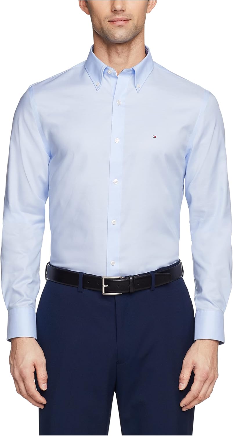 

Мужская классическая рубашка на пуговицах Tommy Hilfiger, Light Blue