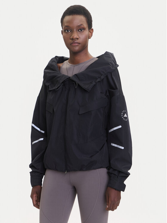 

Демисезонная куртка loose fit Item Track JV7031 Adidas By Stella Mccartney, чёрный, Черный, Демисезонная куртка loose fit Item Track JV7031 Adidas By Stella Mccartney, чёрный