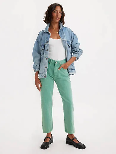 

501 оригинальные укороченные женские джинсы Levi's, цвет Dusty Beryl Green