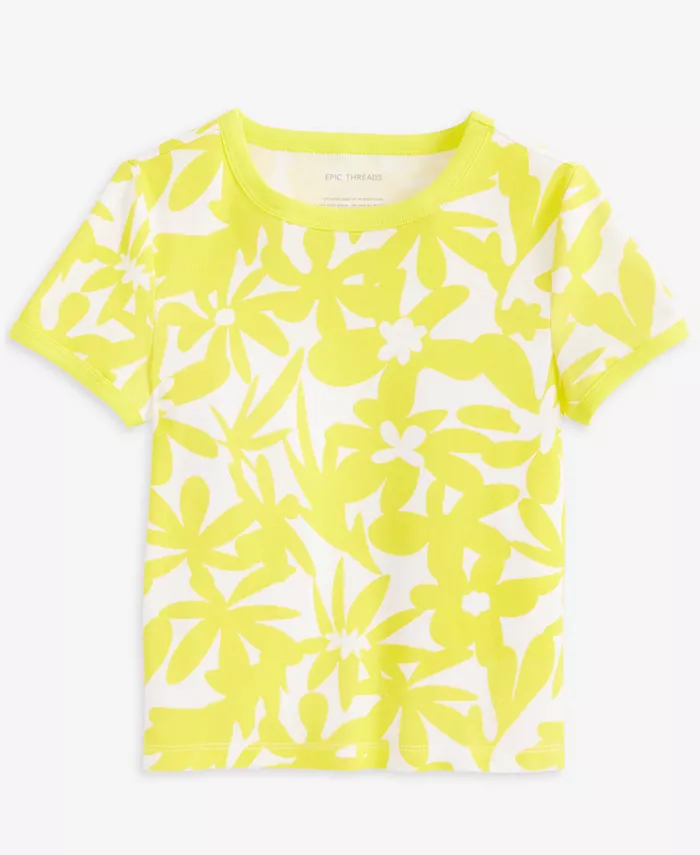 

Детская футболка Tropical для девочек Epic Threads, коричневый/бежевый