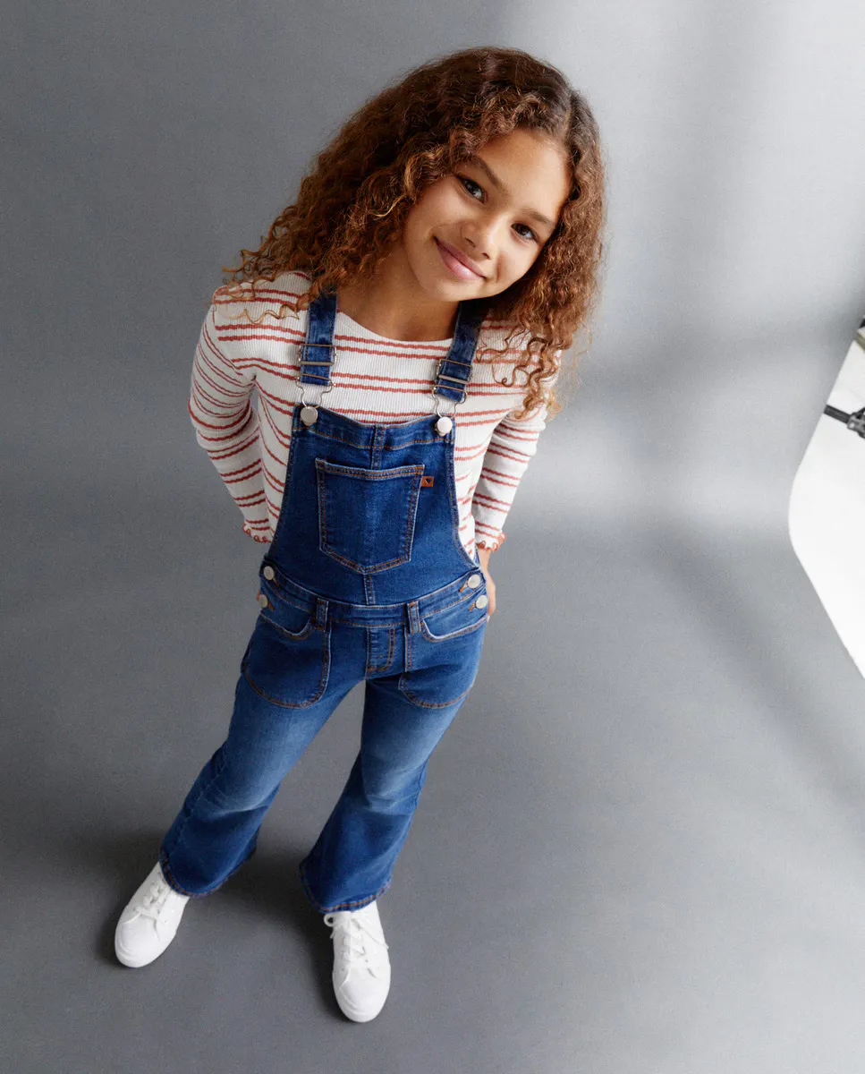 

Длинный комбинезон для девочки Kids El Corte Inglés, бледно-голубой