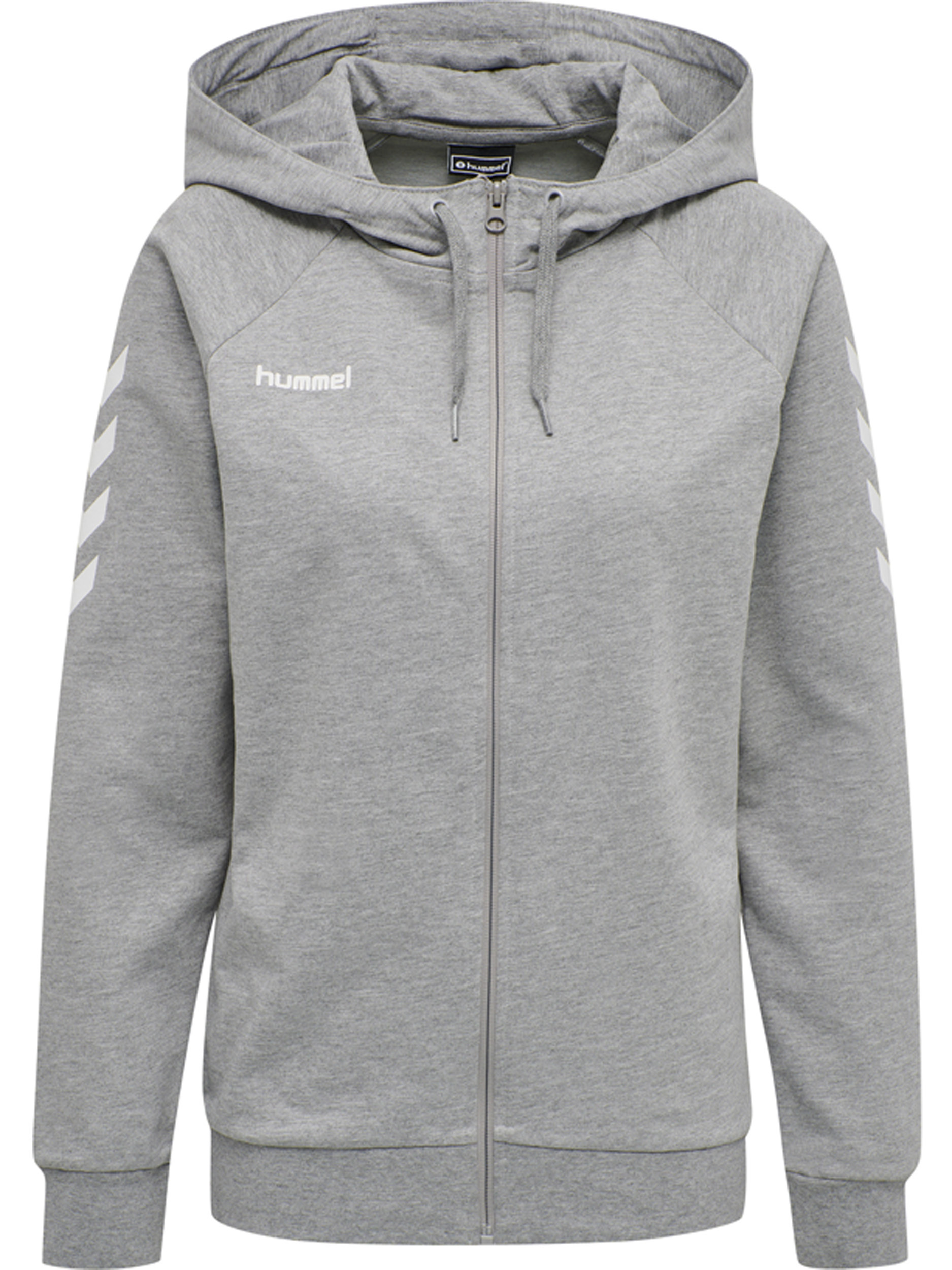 

Толстовка Hummel Baumwoll Hoodie Hmlgo Cotton Zip Hoodie Woman, серый меланж