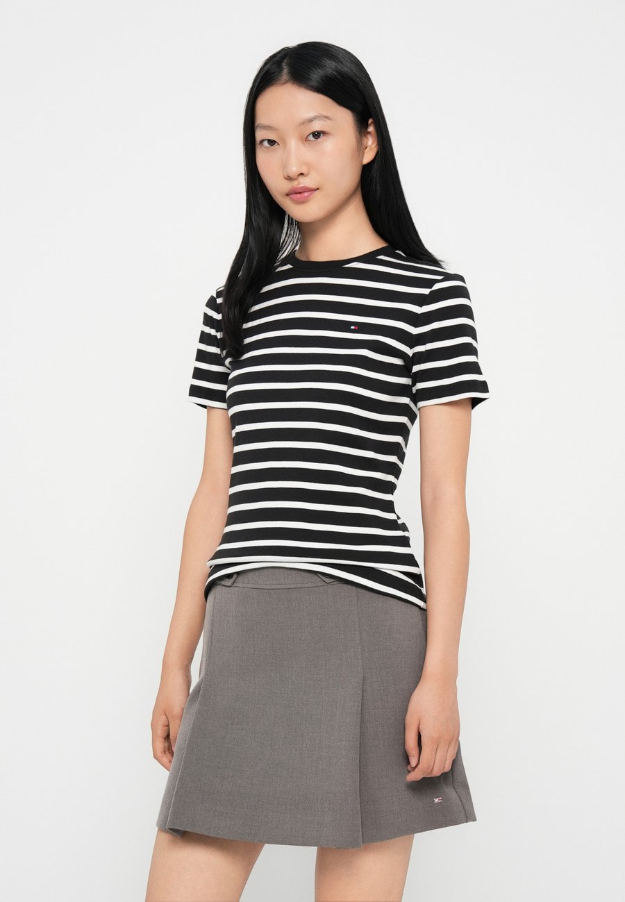 Футболка Tommy Hilfiger SLIM CODY, Black/Ecru/Black — фото 4