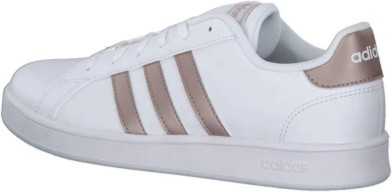 Детские теннисные кроссовки унисекс Grand Court Lifestyle на шнуровке adidas, белый — фото 3