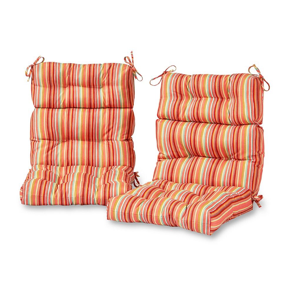 

Greendale Home Fashions 2 шт. Набор подушек для уличного стула с высокой спинкой, цвет Watermelon Stripe