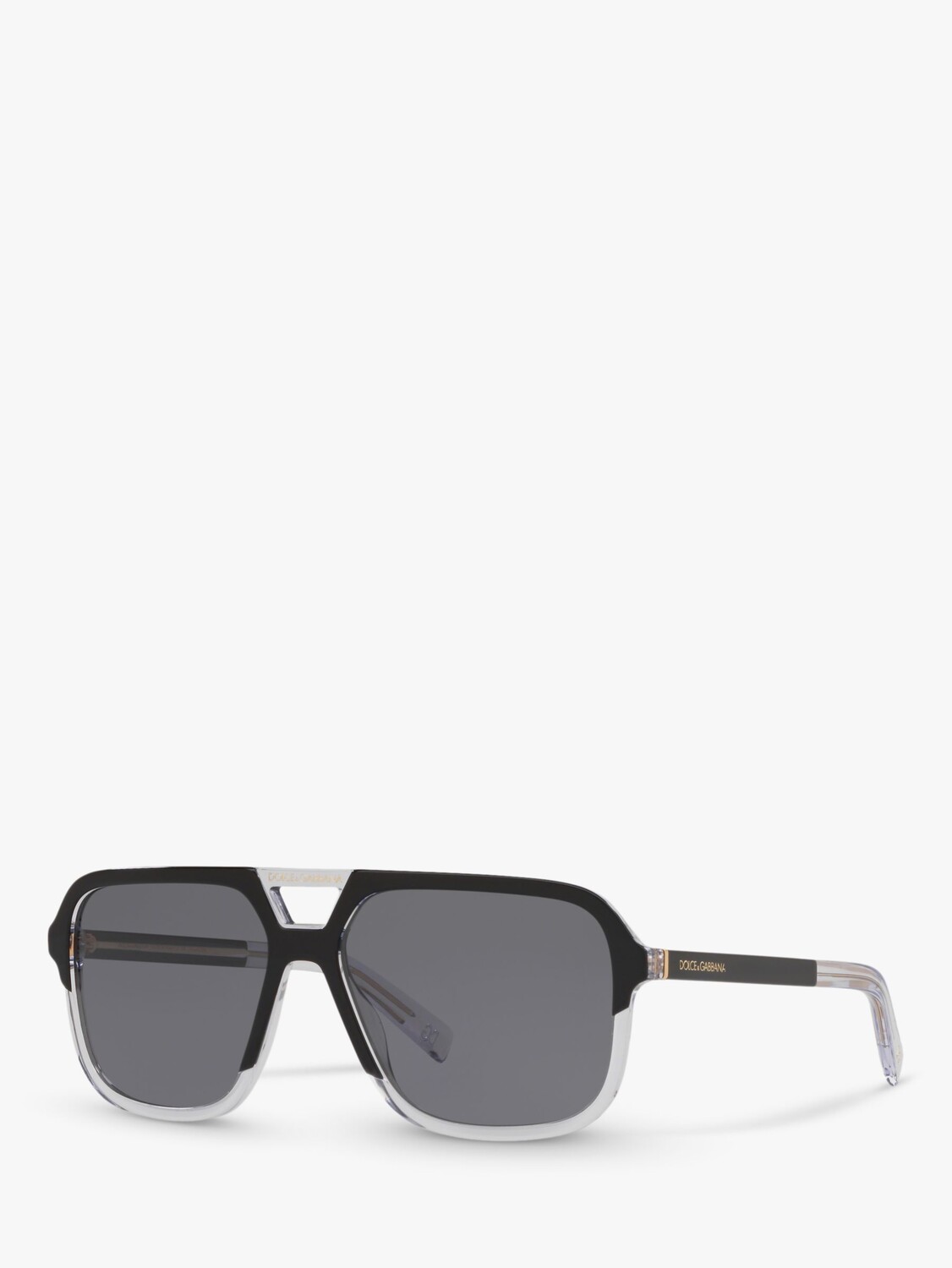 

Dolce & Gabbana DG4354 Мужские поляризованные солнцезащитные очки квадратной формы, прозрачный черный/серый