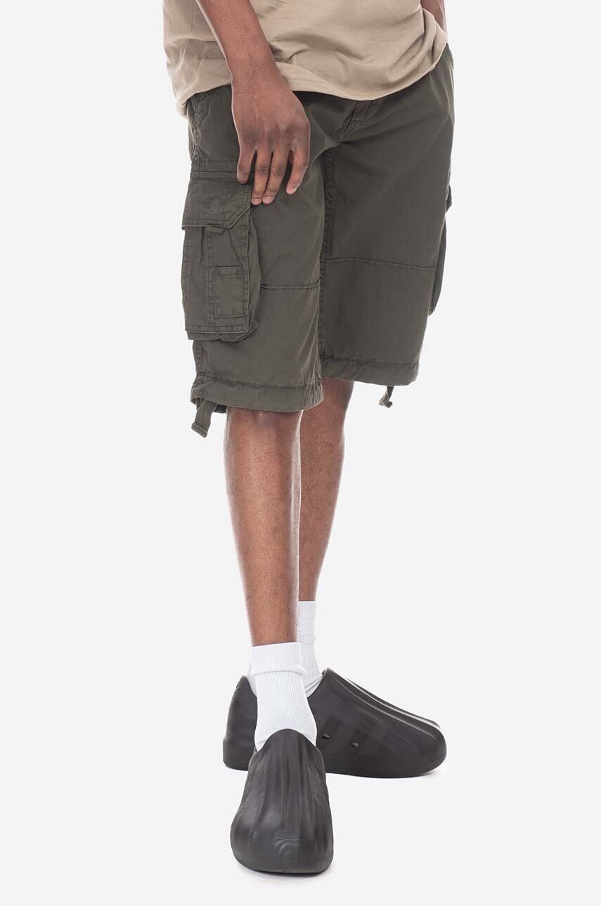 

Шорты из черного хлопка Alpha Industries, зеленый