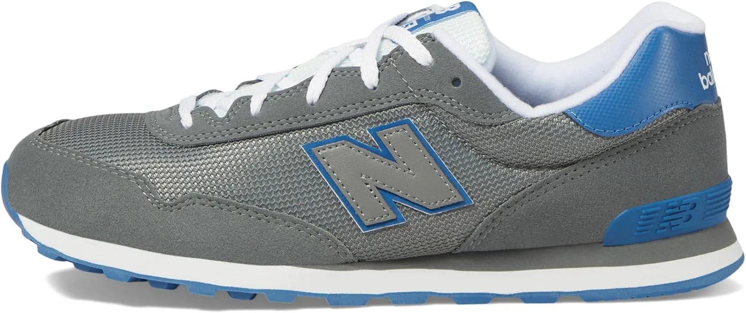 Кроссовки New Balance Kids 515 V1 на шнуровке, серый/синий — фото 2