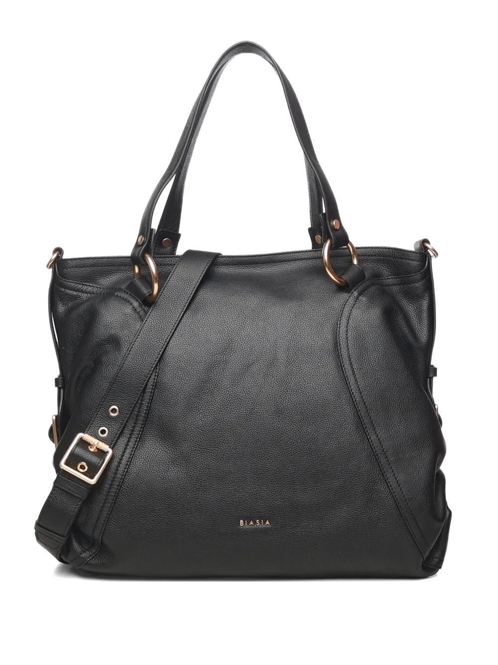 

Сумка через плечо с верхней ручкой и логотипом Biasia, черный