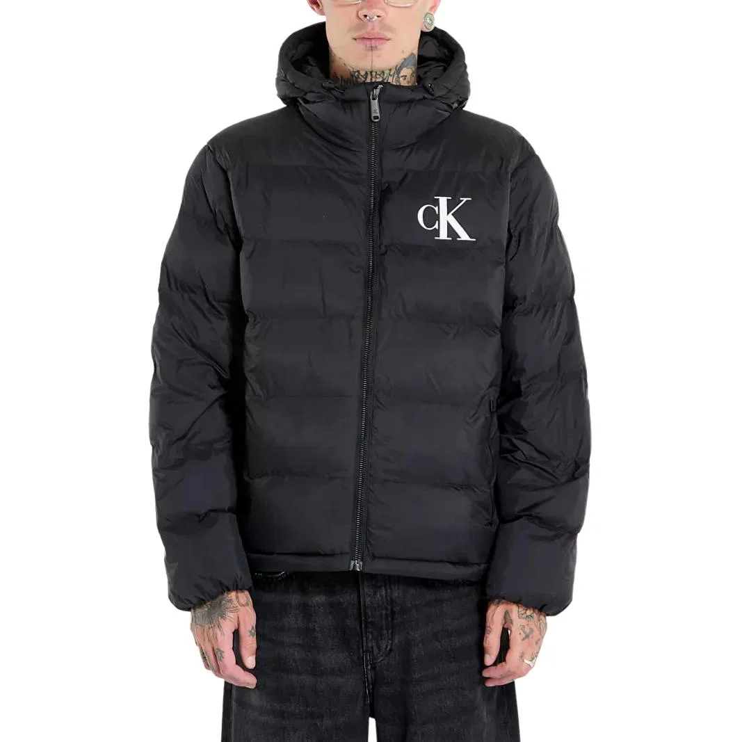 Пуховик с капюшоном Calvin Klein черный
