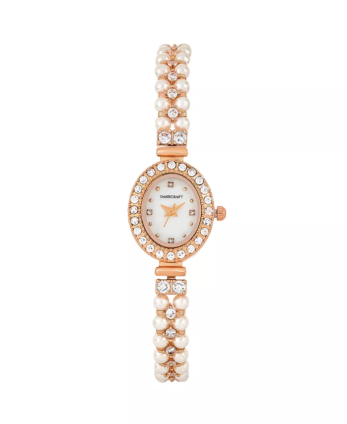 

Женские аналоговые часы с позолотой 18K розового золота Danecraft, Позолоченный, Женские аналоговые часы с позолотой 18K розового золота Danecraft