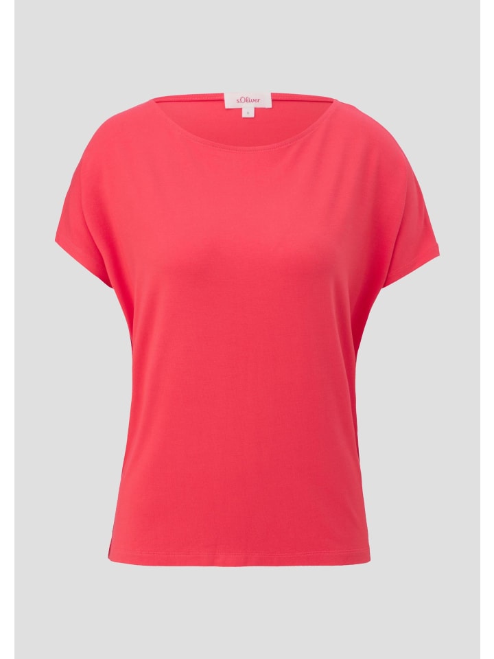 

s.Oliver Футболка цвета 2590_коралл, Красный, s.Oliver Футболка цвета 2590_коралл