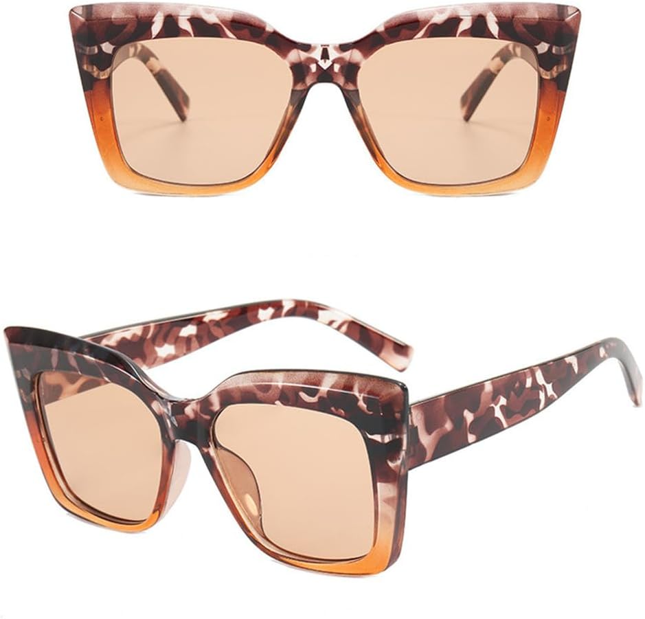 

2027 Женские солнцезащитные очки Модные солнцезащитные очки для женщин с защитой от УФ-излучения Мужские солнцезащитные очки с леопардовым принтом Чай MTZJH, One Color